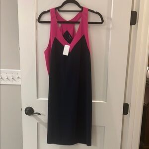 Felicity & Coco Pink and Blue Athletic Sheath Mini Dress